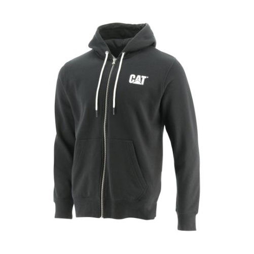 Caterpillar Clothing Sale - Caterpillar Foundation Fz Dm Hooded Sweatshirt Mens Hoodies Black (964287-XEQ)